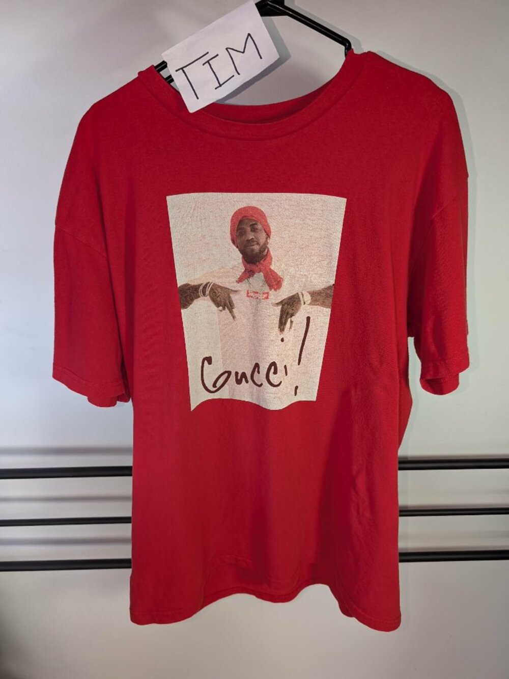 Supreme Gucci Mane Photo-Print Tee Red